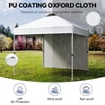 thumbnail image 3 of Edtara 10x10 Portable Pop Up Canopy, Outdoor Sun Shade Beach Tent With Pockets Sidewall, One Push Setup Design for Easy Use At Events, Parties, and Camping, 3 of 7