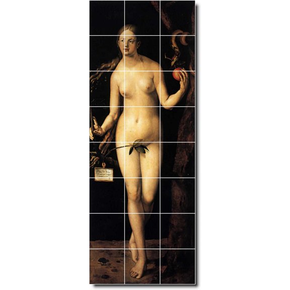 Ceramic Tile Mural-Albrecht Durer Religious Custom Tile Mural 8. 24" w x 64" h using (24) 8 x 8 ceramic tiles