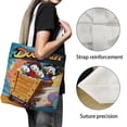 thumbnail image 3 of DuckTales Bolso de tela con estampado de lienzo para mujer, bolsa de compras reutilizable y estética, con cremallera interior, regalo para mujer,40*45cm., 3 of 6