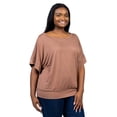 thumbnail image 2 of Plus Size Short Sleeve Dolman Style Top, 2 of 10