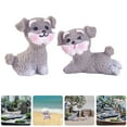 thumbnail image 6 of WEUVEB Grey Miniature Dog Statue 2.5in Resin Figurine for Home Decor Collectible, 6 of 8