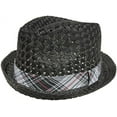 thumbnail image 2 of Low Profile Stingy Brim Fedora (Black / Large/X-Large), 2 of 3