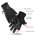 thumbnail image 4 of Toystoory 1 par de guantes de pesca calentador de manos manopla de felpa suministros deportivos práctico diseño grueso guante de trabajo Ciclismo Negro METRO, 4 of 6