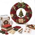 thumbnail image 6 of 3D Christmas Fabric Wreath DIY Kit, DIY Patchwork Kit with Pattern and Supplies,Handmade Holiday Craft Decoration Set for Beginners Front Door, 6 of 7