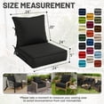 thumbnail image 4 of Pakunoda Patio Cushions for Outdoor Furniture 24” X 24” X 5”, Water Resistant Outdoor Deep Seat Cushions, Fade Resistant Replacement Cushions for Outdoor Furniture, Black, 4 of 6