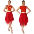 thumbnail image 3 of Leotardo de gimnasia para mujer, vestido de baile lírico de Ballet, traje de patinaje artístico dividido con diamantes de imitación, vestidos de graduación líricos, Ropa de baile, 3 of 5