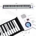 thumbnail image 2 of Costway 88 Key Electronic Roll Up Piano Keyboard Silicone Rechargeable  w/Pedal, 2 of 10