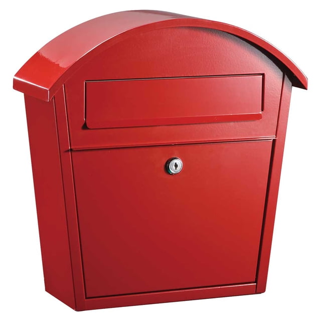 Qualarc WF-PM16-RD Ridgeline Buzón de bloqueo de acero para montaje en pared, rojo