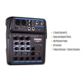 thumbnail image 2 of U4 Mezclador de audio portátil de 4 canales BT Consola mezcladora USB con tarjeta de sonido Enchufe Abanopi Consola de mezclado, 2 of 7