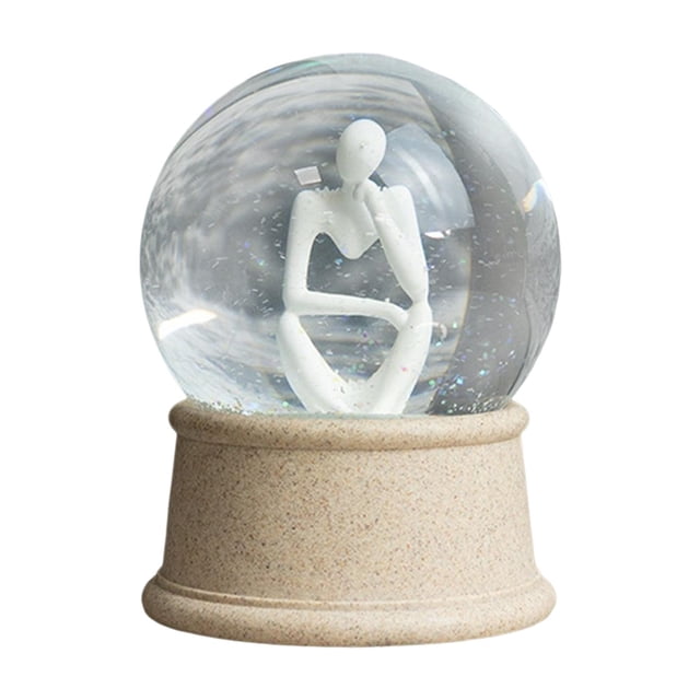 Estatua de pensador moderno, bola transparente, decoración, adorno, centro de mesa, artesanía abstracta Estilo B
