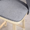 thumbnail image 2 of Dextrus Swivel 26" Counter Stool, Rubber Wood Bar Stool with Full Black, Gray, 2 of 9