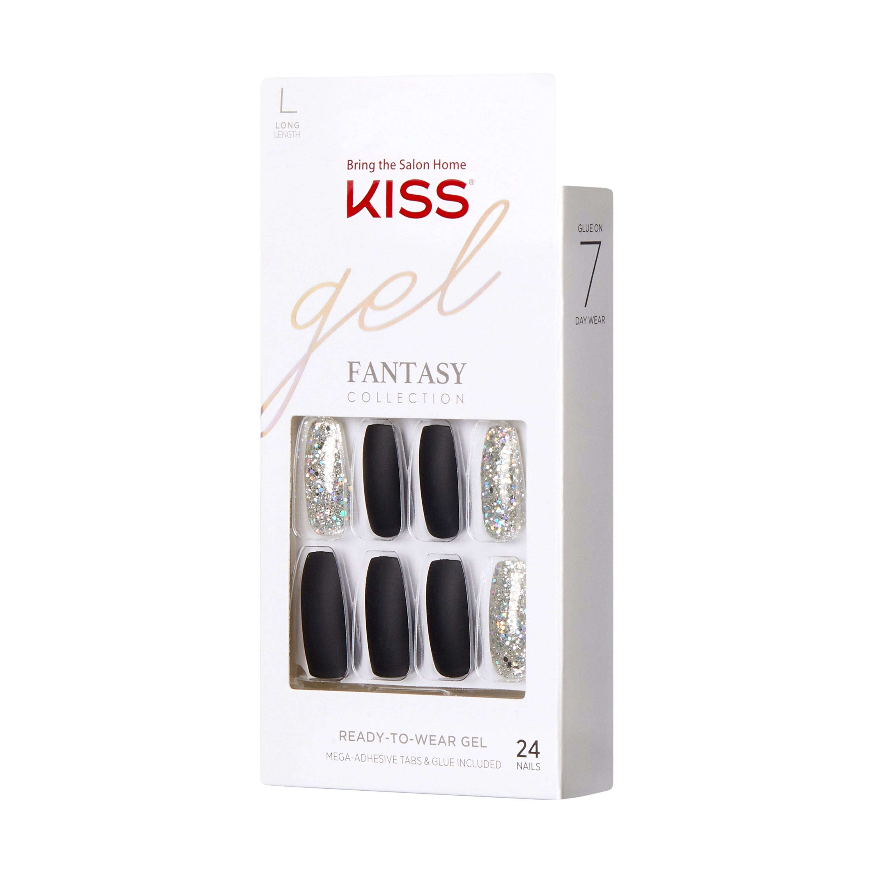 KISS USA Fantasy Ready-to-Wear Gel Nails, Medium - Walmart.com