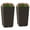 Coffee, variant on Costway 2PCS Outdoor Wicker Flower Pot 22.5''Tall Planters with Drainage Hole Coffee