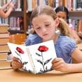 thumbnail image 6 of Red Flower Black Leaves Ring Binder Notebook Journey Note Diary College Ruled Spiral Notebook Study Loose Leaf Paper A5 60 Pages, 6 of 8