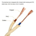 thumbnail image 4 of Unique Bargains Twisted Cloth Covered Wire 2 Core 18AWG 3.0m/9.84ft,Electrical Cable,Beige, 4 of 5