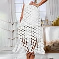 thumbnail image 3 of HomeGardon Maxi Skirts for Women Long Skirts Summer Women's Heavy Hollow Tassel Irregular Long Skirt Straight Skirt,S-L, 3 of 7