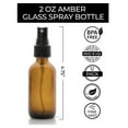 thumbnail image 3 of Amber Glass Essential Oil Bottles, 2 oz Small Glass Bottles, Glass Bottles for Essential Oils- BPA Free - Toxin Free - Mini Spray Bottle -  (12 Pack), 3 of 6