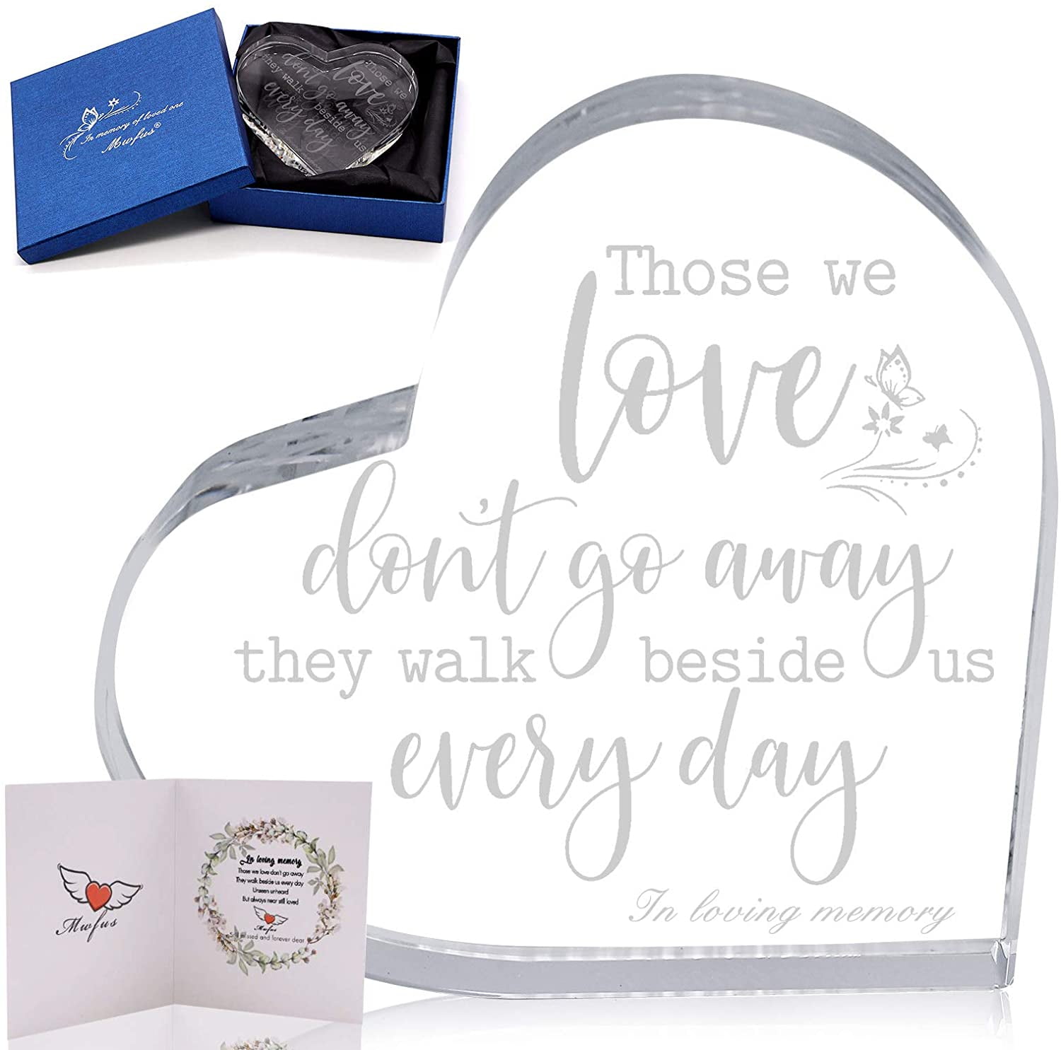 Sympathy Gift Memorial Gifts Bereavement Gifts For Loss Of Mother Glass Crystal Heart In Memory Of Loved One Loss Of Father Husband Condolence Remembrance Grief Sorry Loving Mom Walmart Com Walmart Com