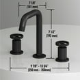 thumbnail image 4 of VIGO Cass 7.5 inch H Three Hole Two Handle centerset Widespread Adjustable Bathroom Faucet in Matte Black - Bathroom Sink Faucet VG01301MB, 4 of 7