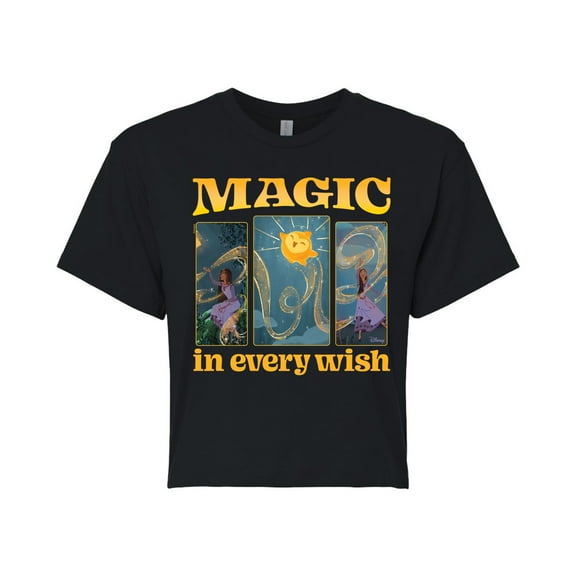 Disney Wish - Magic In Every Wish - Juniors Cropped Cotton Blend T-Shirt