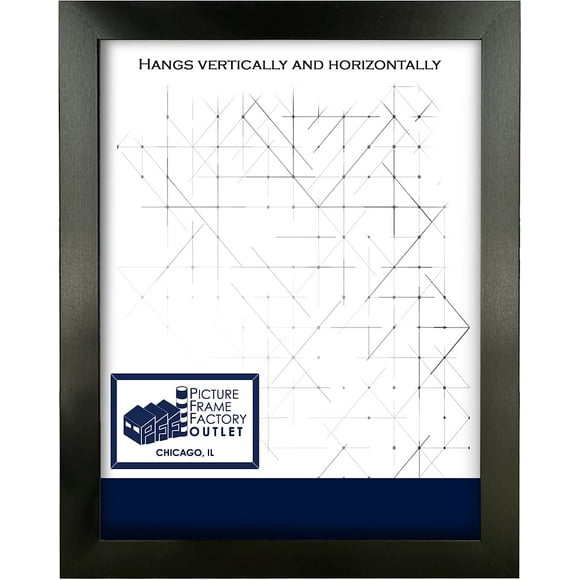 (1) 16x20 Black Picture Frame | 1.25"" Black Matte Moulding | by Picture Frame Factory Outlet