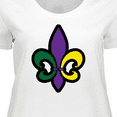 thumbnail image 4 of Inktastic Fleur De Lis Mardi Gras Holiday Women's Plus Size T-Shirt, 4 of 5