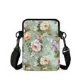 thumbnail image 2 of POLERO Crossbody Bags Vintage Floral Design Portable Crossbody Purse for Running, Polyester Double Deck Shoulder Bags, 2 of 7