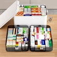 thumbnail image 6 of 3-Tier Medicine Storage Box - Portable Empty Plastic First Aid Kit, Multipurpose Storage Box with A Portable Weekly Pill Organizer for Family Emergencies, Home, Travel, 6 of 6