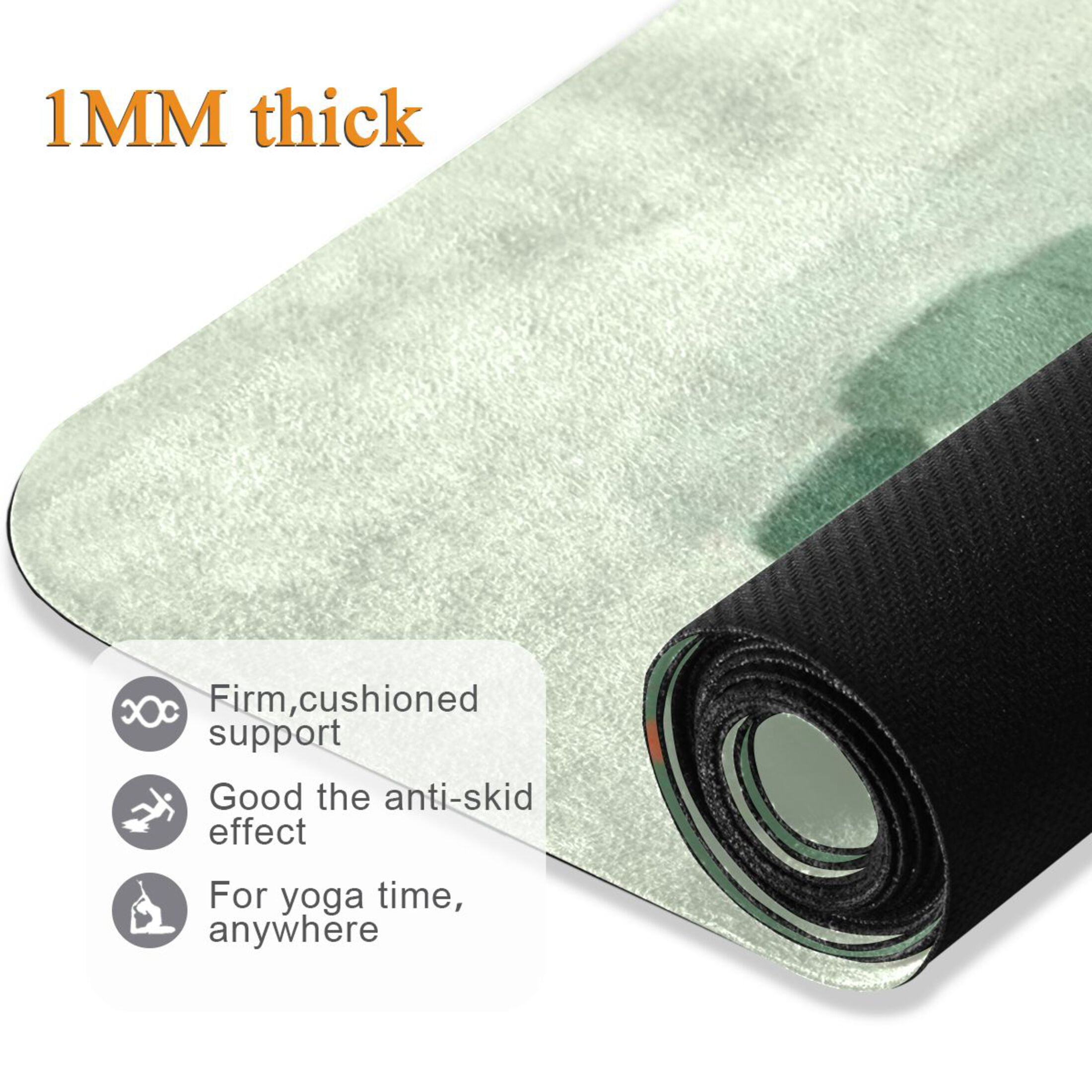 BZSMCE Yoga Mat Women Fitness Mat Warm Bloom Dino Pattern