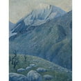 thumbnail image 2 of Alois Hans Hubner 15x18 Black Ornate Wood Framed Double Matted Museum Art Print Titled - Konigspitze (1904), 2 of 5