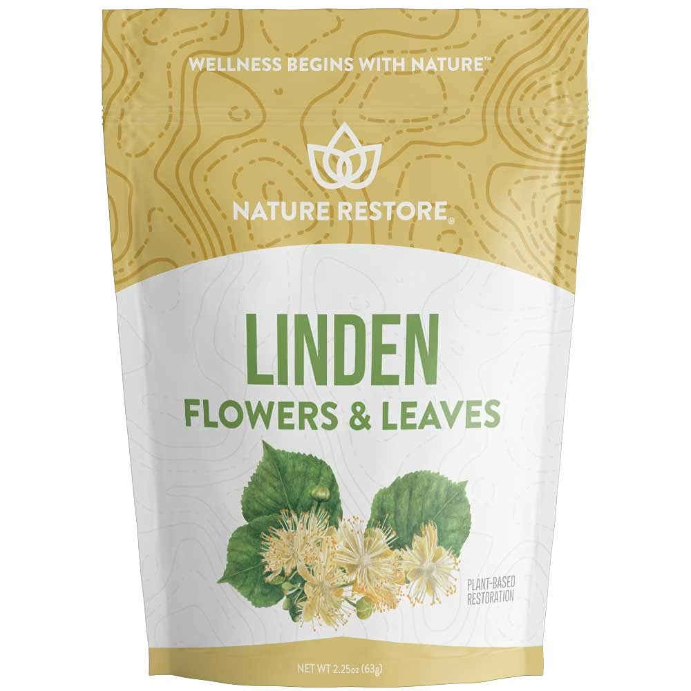 Nature Restore Linden Loose Leaf Type Herbal Tea, Flowers & Leaves, 2.25 Ounces, Sooth & Calm