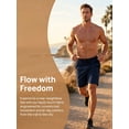 thumbnail image 4 of Xidunhg Men's Stretch Shorts Casual Classic Summer Beach Shorts Drawstring With Zipper Pocket Navy 34, 4 of 13