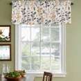 thumbnail image 3 of 2 Pack Valances for Window, Orange Grey Botanical Short Curtains for Kitchen Bedroom Living Room, Rustic Country Spring Floral Summer Leaf Small Window Treatment Valance Drapes 42 x 18 Inch, 3 of 8