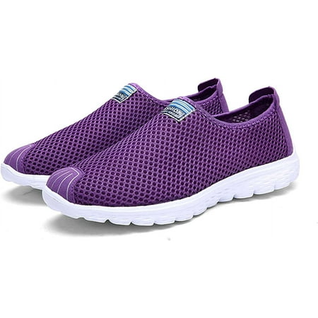 Men s Women s Comfortable Breathable Walking Shoes Casual Knit Mesh Loafer Slip-on Sneakers Fashionable Lightweight Running Shoes for Unisex