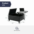 thumbnail image 3 of ZAFLY Square Ottoman with Storage, Coffee Table Ottoman with Lift Top, Upholstered Footstool for Bedroom/Living Room - Dark Grey, 3 of 7