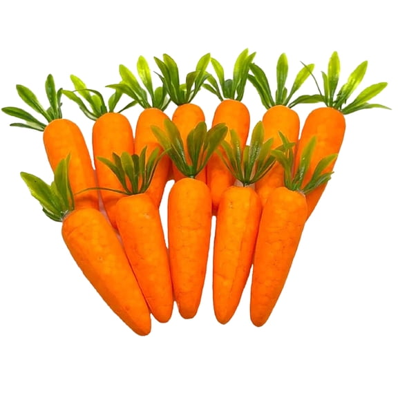 Fake Carrots,Easter Decor,12 Pieces Spring Easter Carrots Artificial Carrot Easter Carrots Toy Artificial Carrot Bunny Decor Seasonal Vegetable Toys for Home Tiered(12pcs/Set)