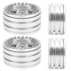 thumbnail image 4 of Llanta de rueda Beadlock de aleación de aluminio de 4 Uds. De 1,9 pulgadas apta para coche SCX10 90046 TRX4 D90 1/10 RC, color blanco plateado, 4 of 9
