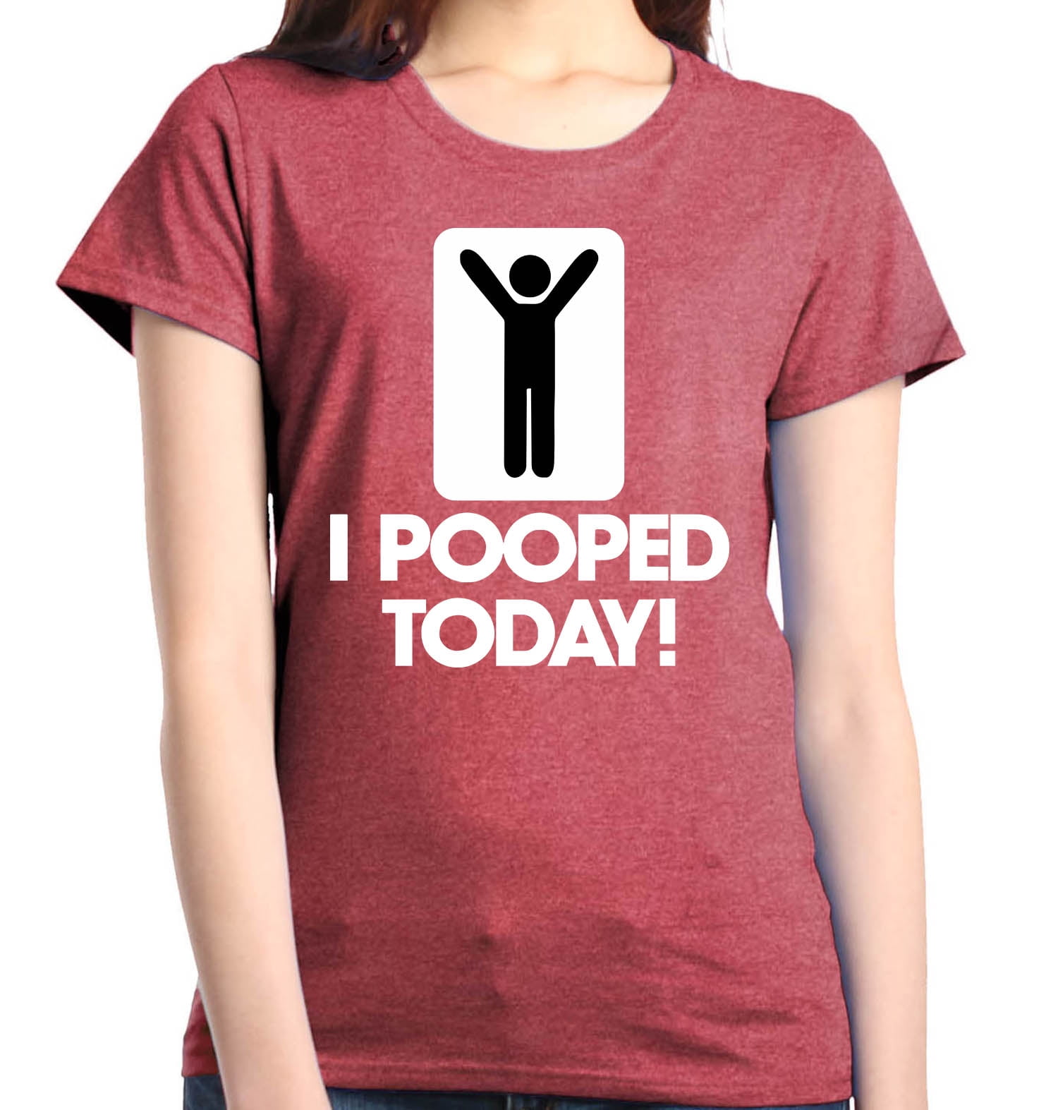 Shop4Ever - Shop4Ever Women's I Pooped Today Funny Poop Graphic T-Shirt 