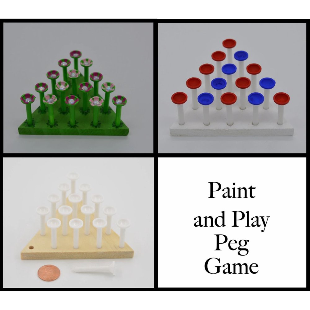 Triangle Hop the Peg Game Challenging & Tricky Solitaire Game. DIY