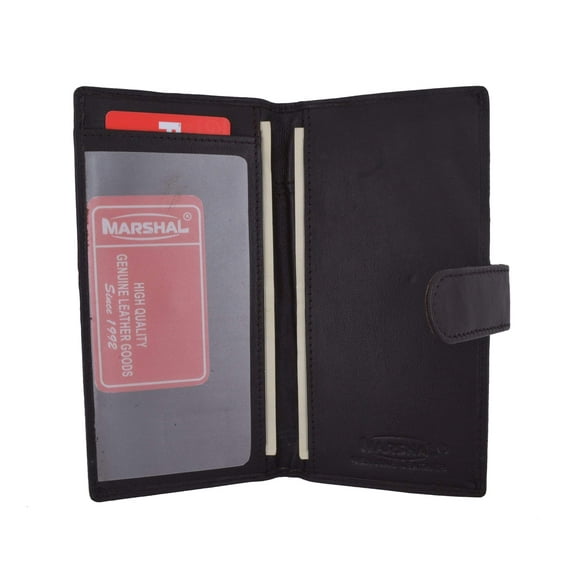 Genuine Leather Basic Checkbook Holder with Snap Closure 157