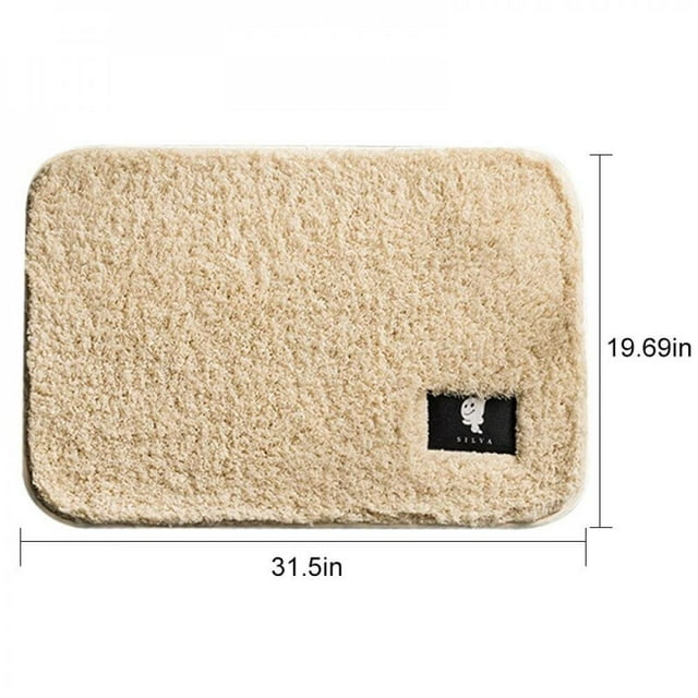 Bathroom Rugs Soft Microfiber Cozy Bath Mat For Tub Shower Bathroom Floors Rugs Mat Accessories Absorbent Non Slip Fluffy Thick