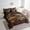 Brown Red, variant on Patchwork Cabin Lodge Bedding Set Twin 7 Pcs,Bear Deer Hunting Bed in a Bag with Flat Fitted Sheet,Boho Exotic Comforter Set with Pillowcase and Sham,Woodland Animal Bed Sheets Set