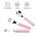 thumbnail image 3 of Honeii Breast Cancer Awareness Print Children's Knife, Fork And Spoon Set,Reusable Utensils Set with Case,Travel Cutlery Set,for Kids Adults Camping, 3 of 8