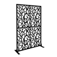 thumbnail image 5 of Tcbosik 72"H x 45"W Metal Privacy Screen, Freestanding Decorative Privacy Fence, Room Divider & Privacy Panel for Deck, Porch, Garden, Backyard, Black, 5 of 7