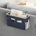 thumbnail image 5 of Oversized Bedside Storage Bag for Books Magazines Toy Cotton Linen Organiser for Bedroom or Dormitory Use, 5 of 5