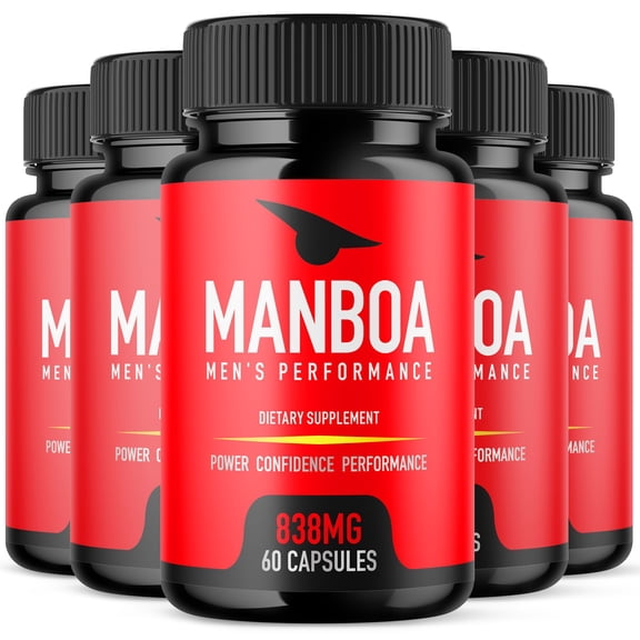 Manboa Advanced Formula Pills All Natural Vitamin Supplement 300 Capsules