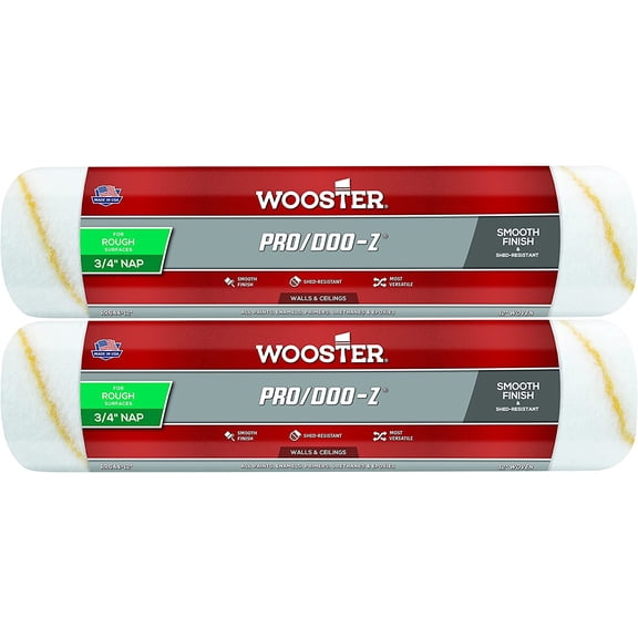Wooster Genuine 12" Pro/Doo-Z 3/4" Nap Roller Cover 2-Pack, RR644-12-2PK