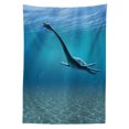thumbnail image 3 of Ambesonne Blue Tablecloth Rectangular Table Cover, Aquatic Dinosaur, 60"x84", Blue, 3 of 4