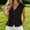 *Black, variant on ClodeEU Women's V Neck Button Cap Sleeve Peplum Blouse,Solid Fitted Casual Top Army Green,Women's Plus L