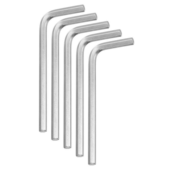 Uxcell 5pcs Hex Key Wrench 4mm Stainless Steel L-Shape Hexagon Metric Wrenches Repairing Tool for Home DIY Bike Motorcycle Repair